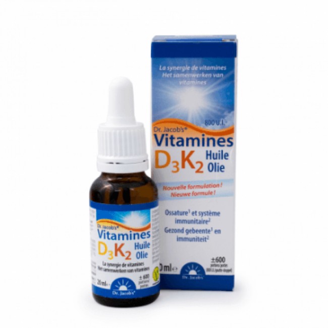 Dr Jacobs Vitamine D3 + K2 20ml Natuur en spirit winkel
